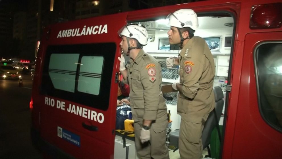 PHOTO: At least 15 people were injured after a car crashed into pedestrians near a beach in Rio de Janeiro, Jan. 18, 2018.