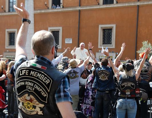Pope Blesses Harley Davidson Bikers