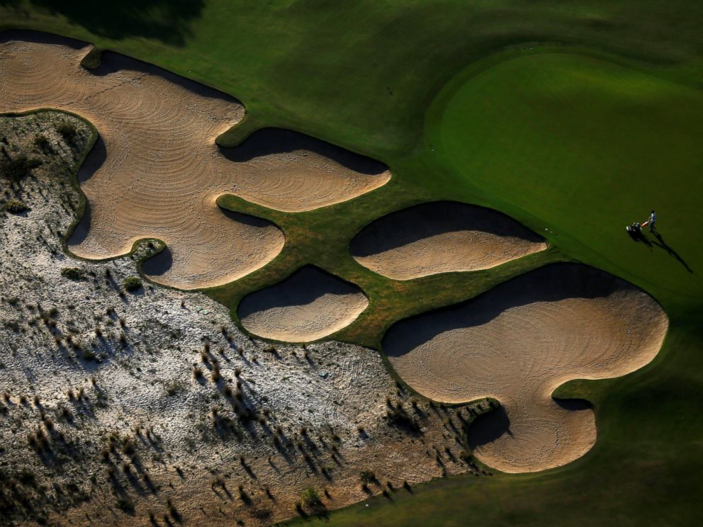 PHOTO: An aerial view shows the 2016 Rio Olympics golf venue in Rio de Janeiro, Brazil, July 16, 2016.