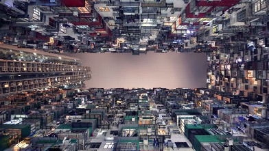 PHOTO: Hong Kong's skyscrapers from the ground floor, Hong Kong, May 3, 2013.