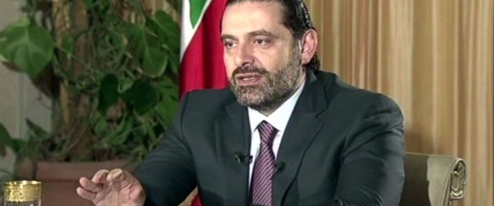 PHOTO: Lebanons Prime Minister Saad Hariri gives a live TV interview in Riyadh, Saudi Arabia, Nov. 12, 2017, saying he will return to his country "within days." 