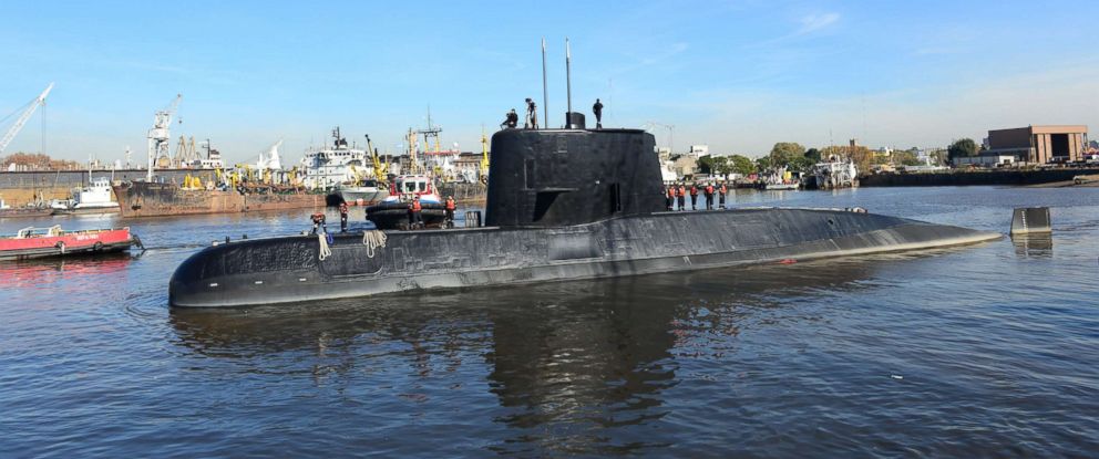 PHOTO: An undated handout photo made available by the Argentine Navy shows the ARA San Juan submarine that disappeared off Argentinas coast with a crew of 44. 