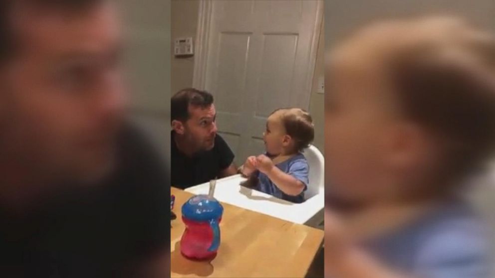 WATCH:  Baby boy can't wait for his dad to drop the beat