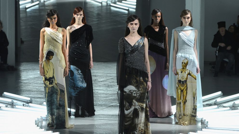 PHOTO: Models pose on the runway at the Rodarte fashion show during Mercedes-Benz Fashion Week Fall on Feb. 11, 2014 in New York City.