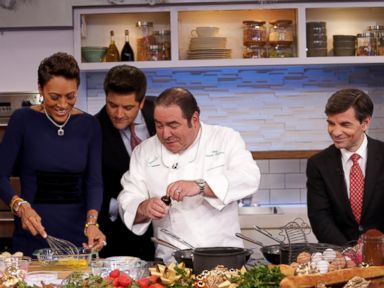 PHOTO: Emeril Lagasse cooks on "Good Morning America."
