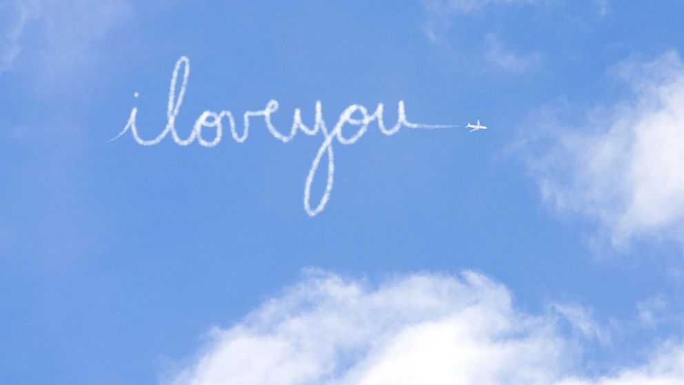 PHOTO: I love you is written in the sky.