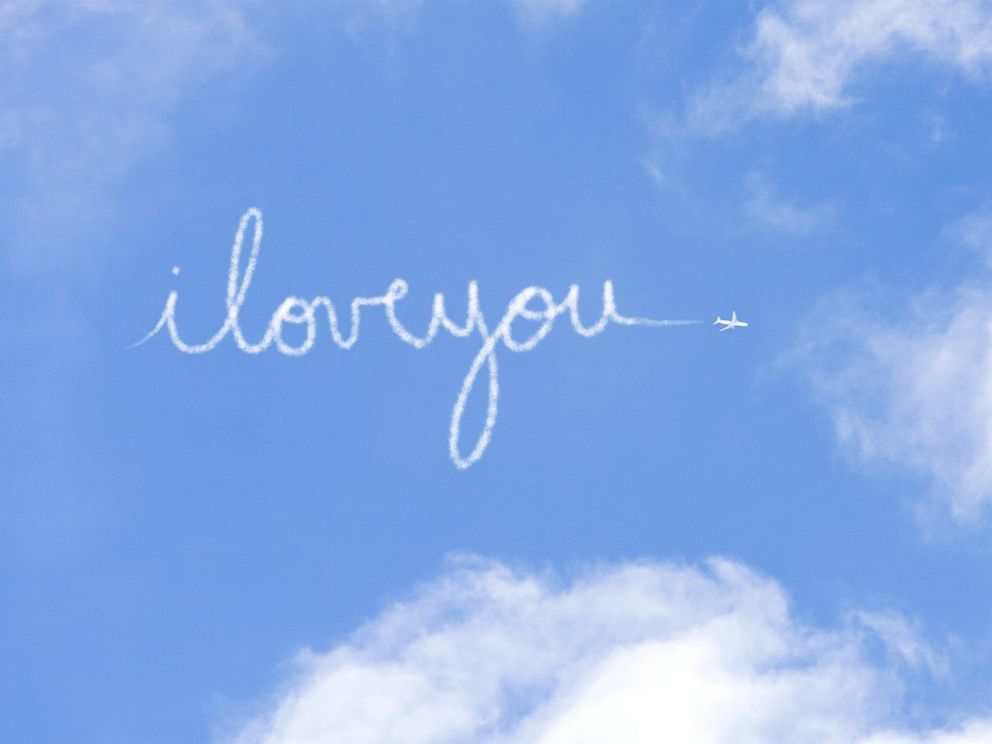 PHOTO: I love you is written in the sky.