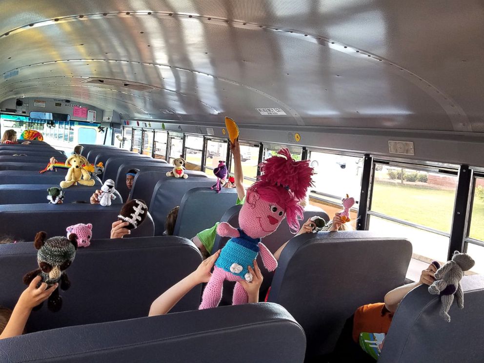 PHOTO: Bus driver Trudy Serres of Waukesha, Wisconsin, crochets toys for every elementary school student on her route that wants one.