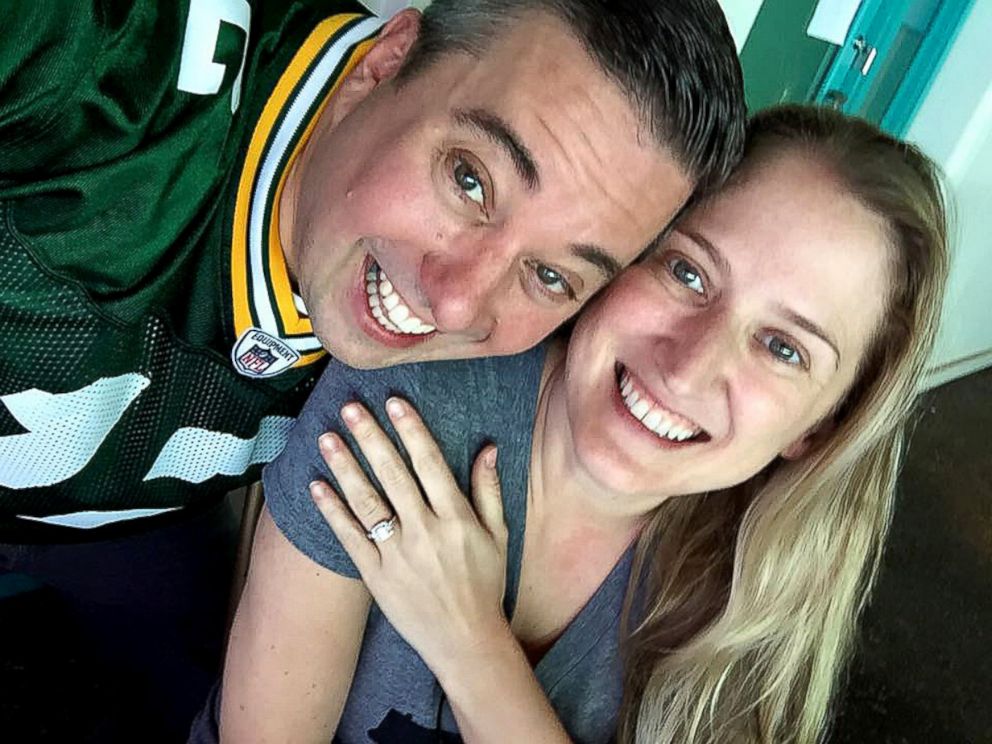 PHOTO: Green Bay super fan Ryan Holtan-Murphy plans to take his fiancees last name, Packer, when they wed in June.