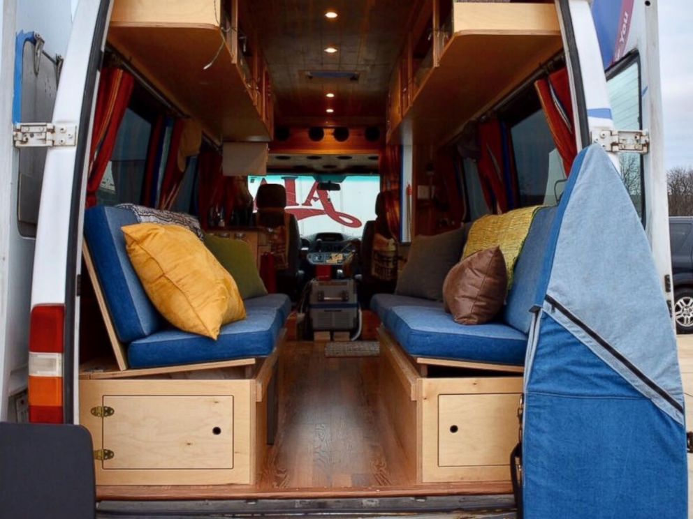 PHOTO: Once the van was completed two months ago, Bucher and Thuli took off from Wisconsin for warmer weather.