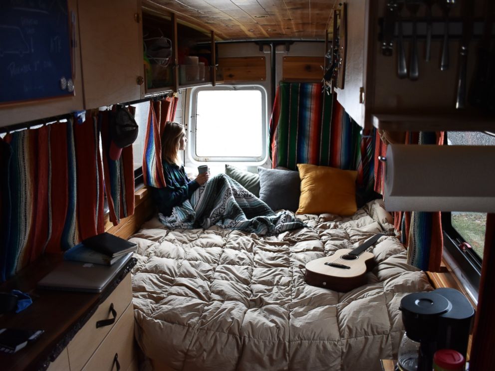 PHOTO: The couple says visitors are always surprised at how large and comfortable the interior of the van is.