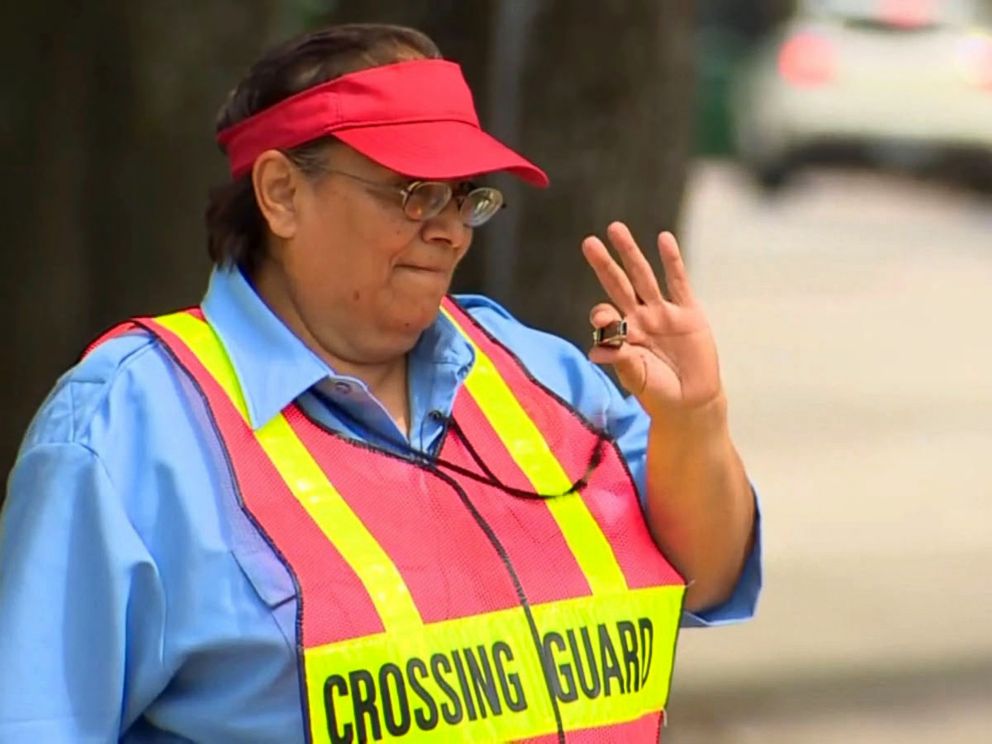 PHOTO: Staff and students at the Rusk School in Houston, Texas, have raised more than half of their $10,000 goal on behalf of their crossing guard, Sanjuana Torres, 59.