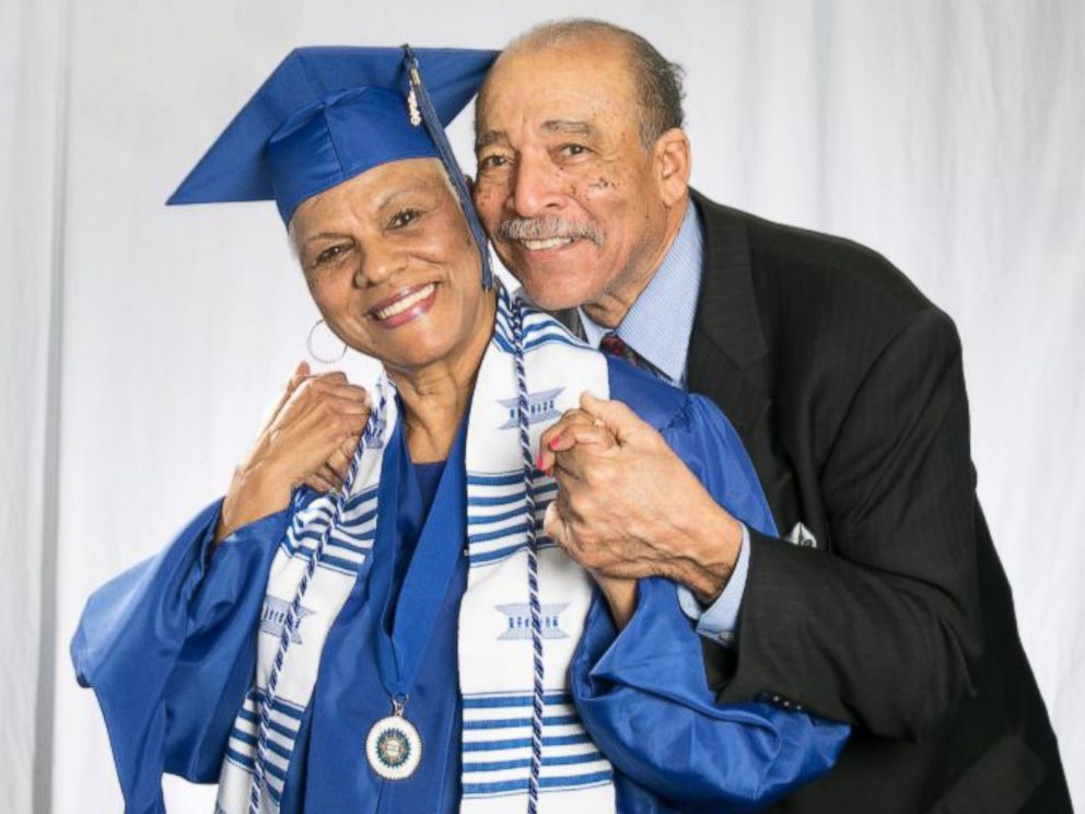 PHOTO: Tennessee State University graduate Darlene Mullins with her husband of 53 years, John Mullins.