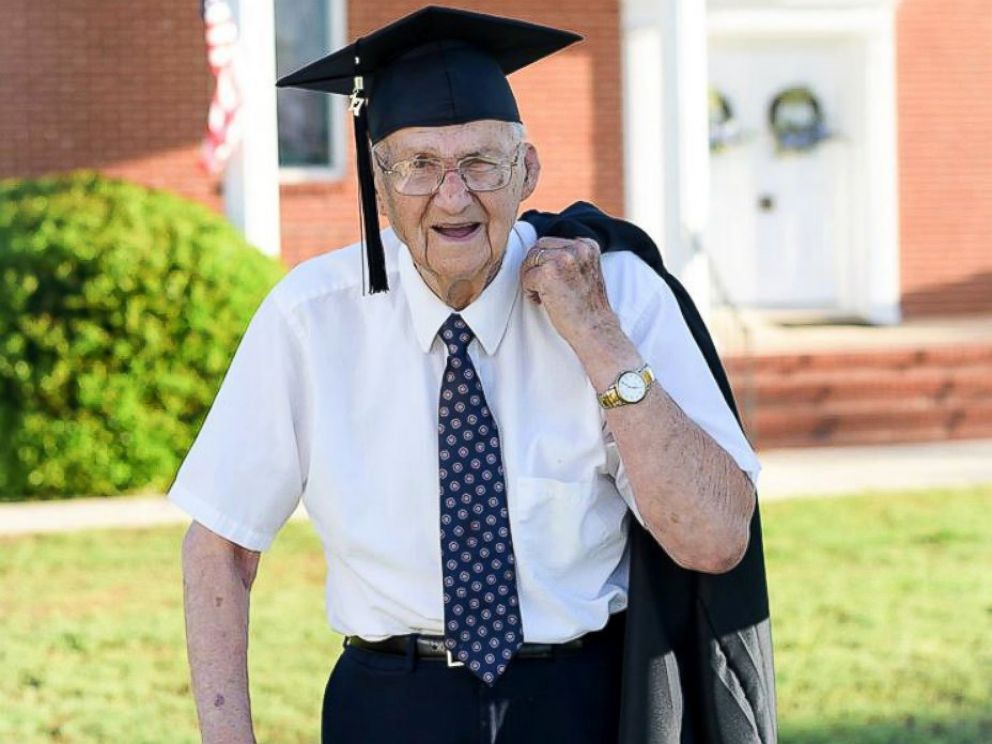 PHOTO: Horace Sheffield, 88, of Barnesville, Georgia, graduated from Shorter University with his Bachelors of Science in Christian Studies.