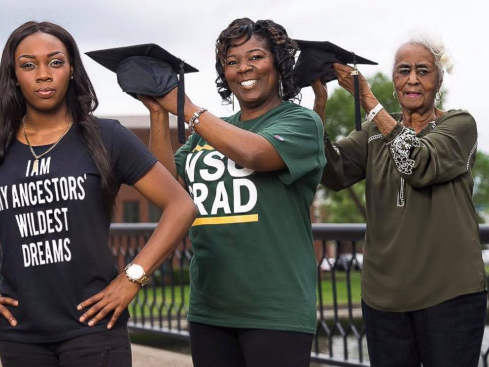 PHOTO: Latrice Hunter with her mom, Karen, along with her grandmother, Harriet Godfrey.