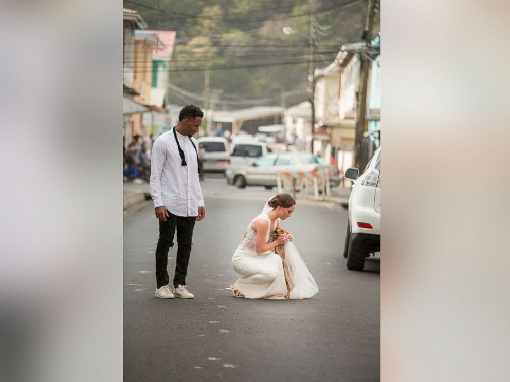 PHOTO: Tennessee Titan cornerback Logan Ryan and his wife Ashley Bragg Ryan asked their wedding guests to donate to Help Animal Welfare in Saint Lucia instead of giving wedding gifts.