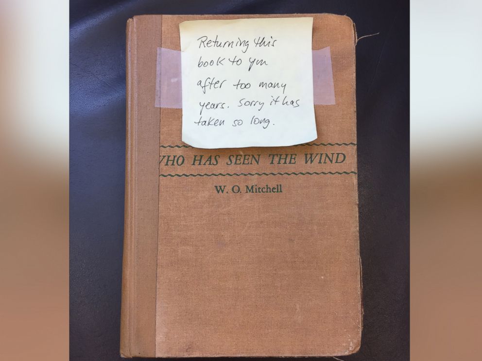 PHOTO: The book Who Has Seen The Wind by W.O. Mitchell was due back to Noah Webster Library in West Hartford, Conn., on Sept. 29, 1965.