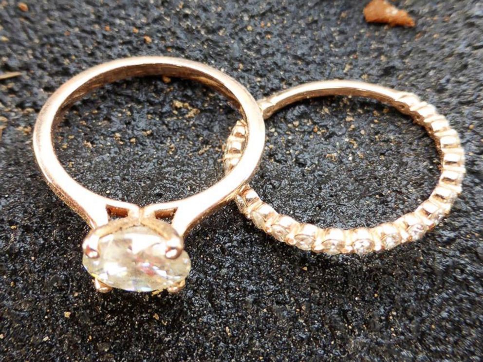 PHOTO: Hobby metal detector Nathan Wright found Ariel Dukes wedding rings among the debris after a tornado destroyed her Canton, Texas, home.