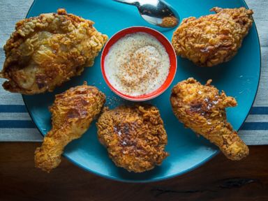 PHOTO: Eggnog fried chicken.