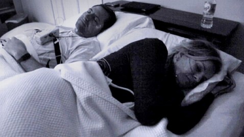 My husband and me during the sleep experiment. (Image credit: ABC News) abc gma ashton 130611 wblog Sleep and Relationships: An Inside Look