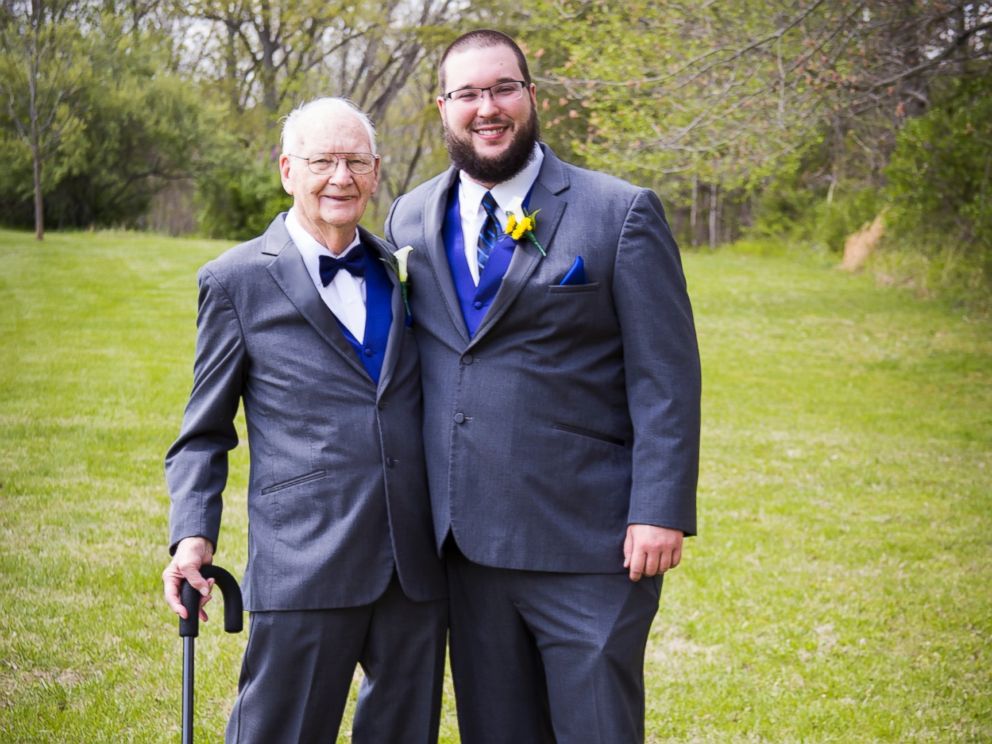 PHOTO: KC Schafer of Clarksville, Indiana, said he always knew he wanted his grandpa, Charles Schafer, 90, to be his best man.