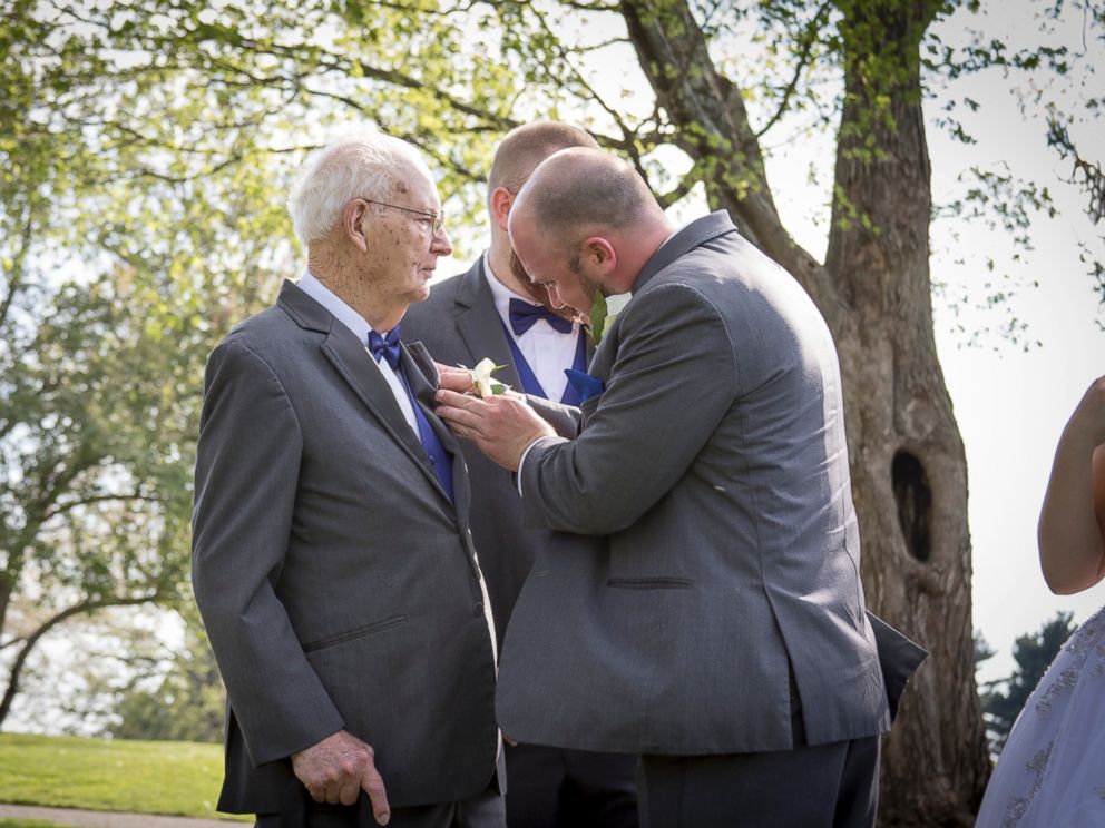 PHOTO: KC Schafer of Clarksville, Indiana, said he always knew he wanted his grandpa, Charles Schafer, 90, to be his best man.