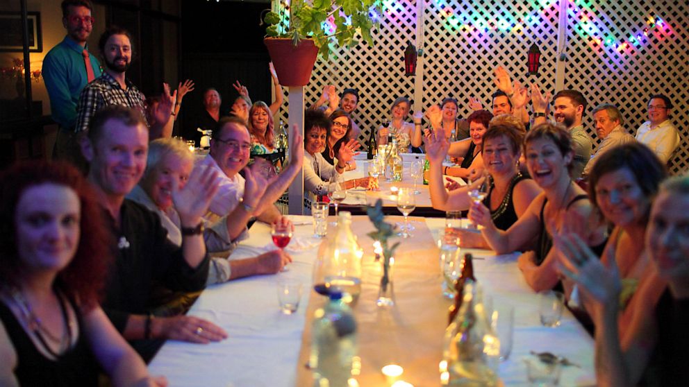 PHOTO: "Silent dinners" like the one seen here in Adelaide, Australia in 2013, are a new phenomenon where diners are asked not to speak or use electronic devices and just focus on eating food.