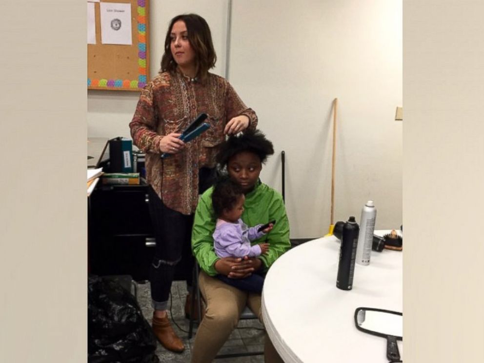 PHOTO: Homeless women from Marys Place shelter in Seattle got a makeover from stylists and makeup artists who prepared them for a fancy party on Jan. 16, 2016.