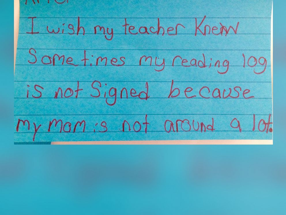 PHOTO: Schwartz uses the hashtag #IWishMyTeacherKnew to share notes with other teachers worldwide. 