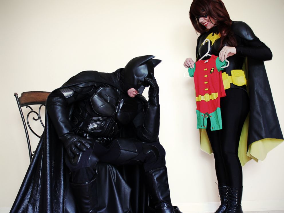 PHOTO: James and Alisha Doherty, of Nashville, wore costumes for a super hero-themed pregnancy announcement.