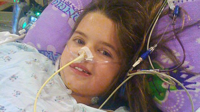 PHOTO: Greer Underwood just after receiving heart device
