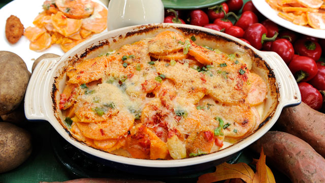 PHOTO: Michael Symon's sweet potato gratin is shown here.