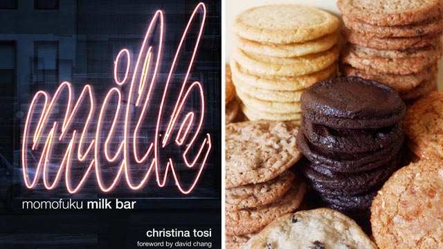PHOTO: 'Momofuku Milk Bar' cookbook and cookies by Christina Tosi.