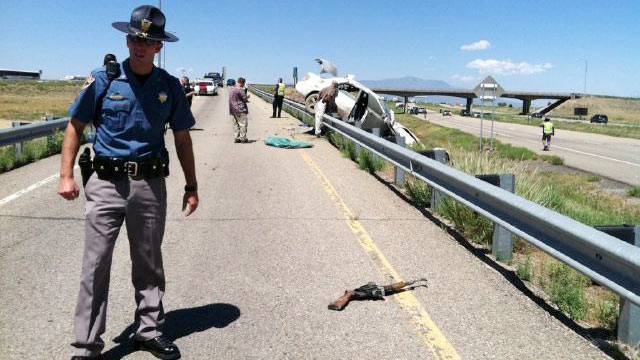 PHOTO: The Colorado State Patrol said it caught the three fugitive Dougherty siblings after a pursuit and crash about 50 miles north of the New Mexico state line.