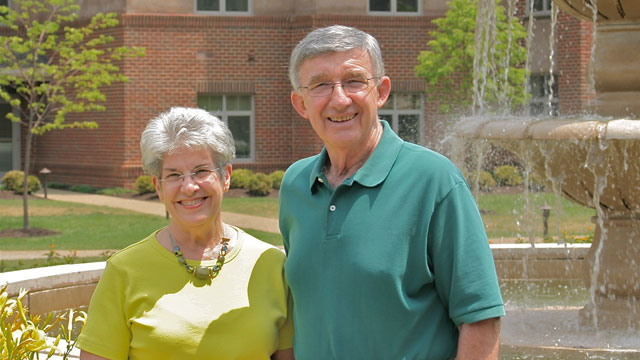 PHOTO: Judy and Leroy Snyder pose for a family photo behind their Pittsburgh, PA home.