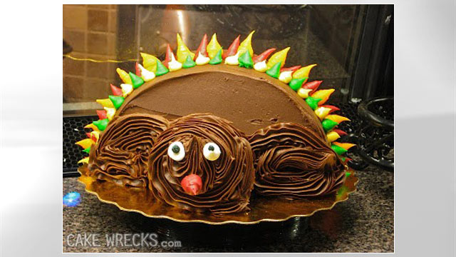 PHOTO: A Thanksgiving cake catastrophe is shown here from CakeWrecks.com.