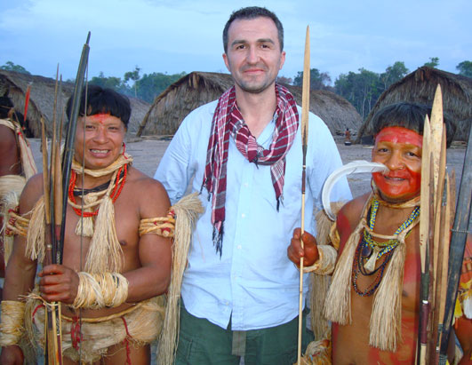Producer Almin Karamehmedovic, with our hosts.