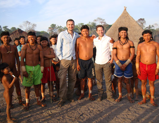 A final photo with the Bear and the boys before leaving the village
