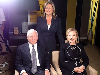 Photo: "Nightline" anchor Cynthia McFadden joins Secretary of State Hillary Clinton and Secretary of Defense Robert Gates in Melbourne