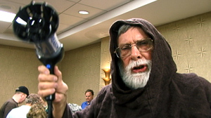 PHOTO At the annual American Atheists Convention, one of atheisms premier provocateurs, Edward Kagan, faced the crowd and raised high a hairdryer labeled "Reason and Truth."