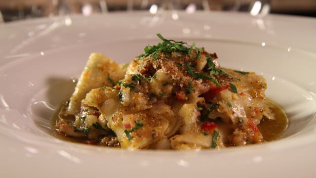 PHOTO Cortecce with Octopus, Calabria Peppers
and Garlic Bread Crumbs
From Executive Chef/Owner Shea Gallante, Ciano