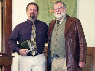 PHOTO One of atheism's premiere provocateurs, Edward Kagan, right, with his son.