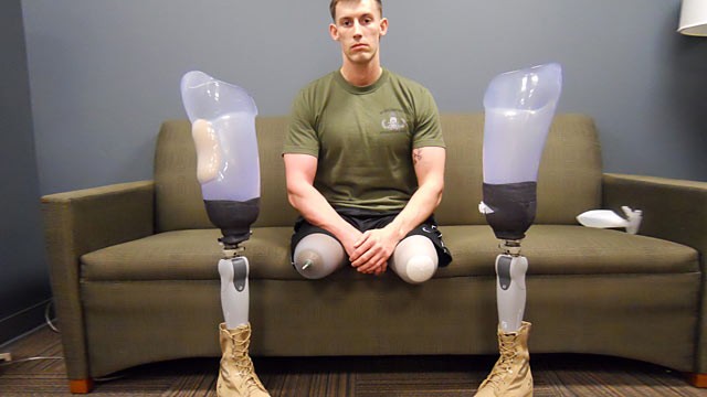 PHOTO:Â U.S. Marine Sgt. Jonny Joseph "Joey" Jones lost his legs in a bomb blast in Afghanistan.