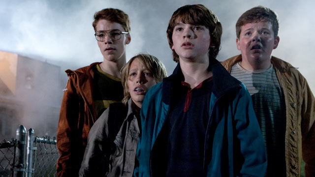 PHOTO: Gabriel Basso plays Martin, Ryan Lee plays Cary, Joel Courtney plays Joe Lamb, and Riley Griffiths plays Charles in SUPER 8, from Paramount Pictures.