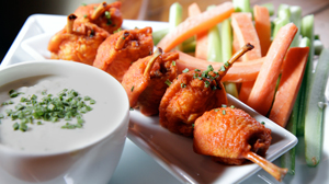 PHOTO Chef Josh Capon?s patented Lollipop Chicken are shown.