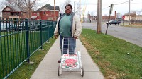 PHOTO Wilson and her neighbors used to bring their carts to the local P&C grocery store before it closed.  Now, they go to the corner store where Wilson says food is often expired and overpriced.