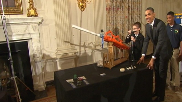 VIDEO: Marshmallows Away! Obama Tests New Air Cannon