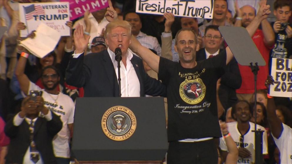WATCH:  President Trump invites a supporter on stage during his campaign rally in Florida