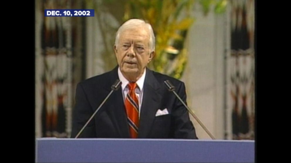 Dec. 10, 2002: Jimmy Carter accepts Nobel peace prize Video - ABC News