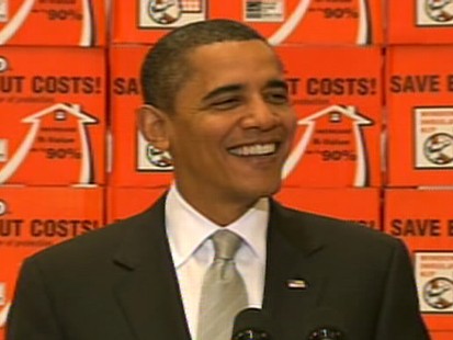 Video of President Barack Obama on weatherization and energy saving at Home Depot.